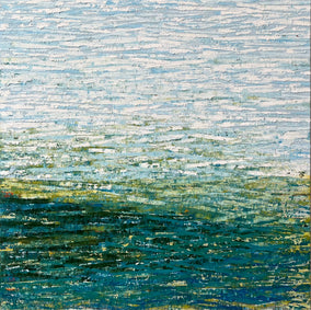Original art for sale at UGallery.com | Morning Mist by Janet Hamilton | $2,900 | oil painting | 36' h x 36' w