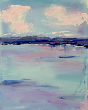 Original art for sale at UGallery.com | Lake Champlain Sailing by JoAnn Golenia | $1,250 | acrylic painting | 30' h x 24' w
