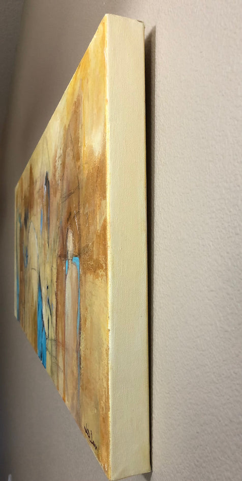 And So They Gathered by Jodi Dann |  Side View of Artwork