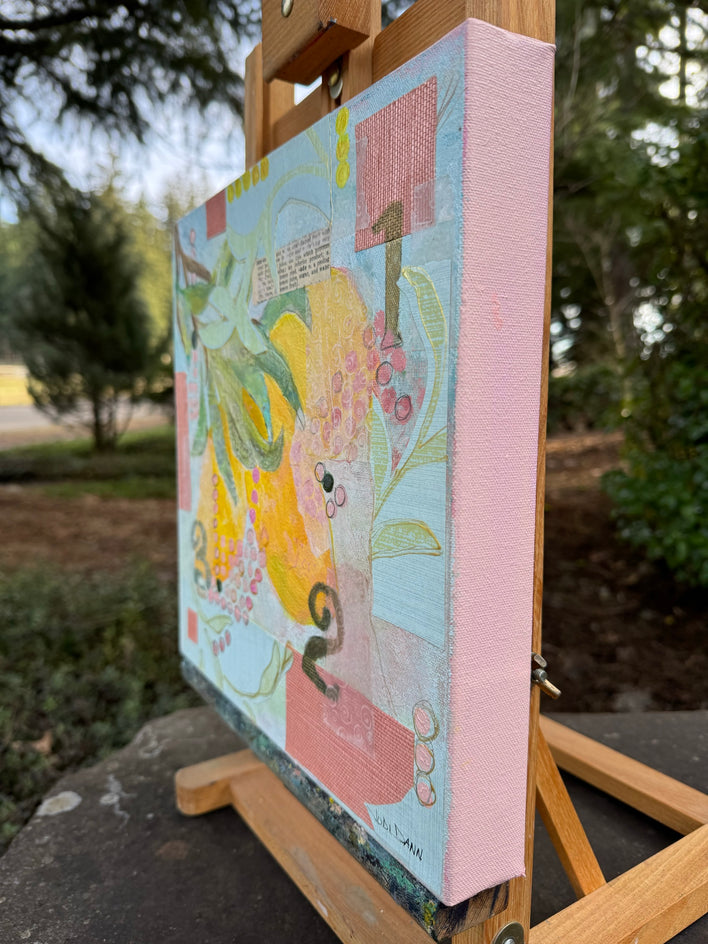 Three Lemons by Jodi Dann |  Side View of Artwork