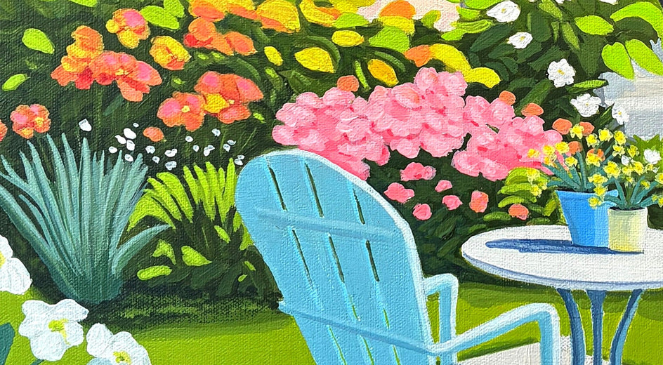 Backyard Hideaway by John Jaster |   Closeup View of Artwork