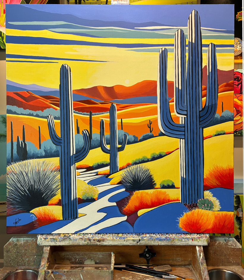 Saguaro Sunrise by John Jaster |  Context View of Artwork