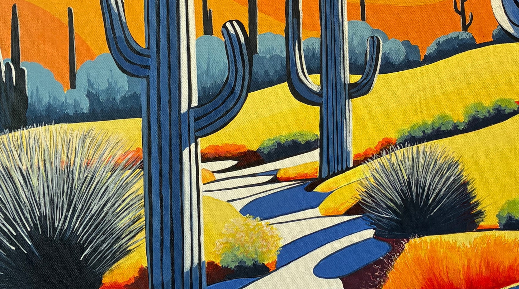 Saguaro Sunrise by John Jaster |  Closeup View of Artwork