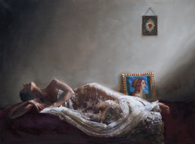 Original art for sale at UGallery.com | Sacred Heart by John Kelly | $3,000 | oil painting | 23.5' h x 32' w