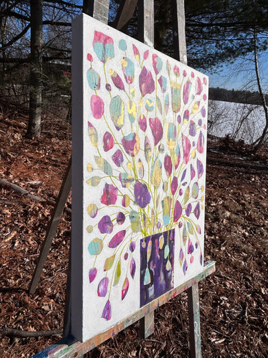 Beach House by Joyanna Margo |  Side View of Artwork