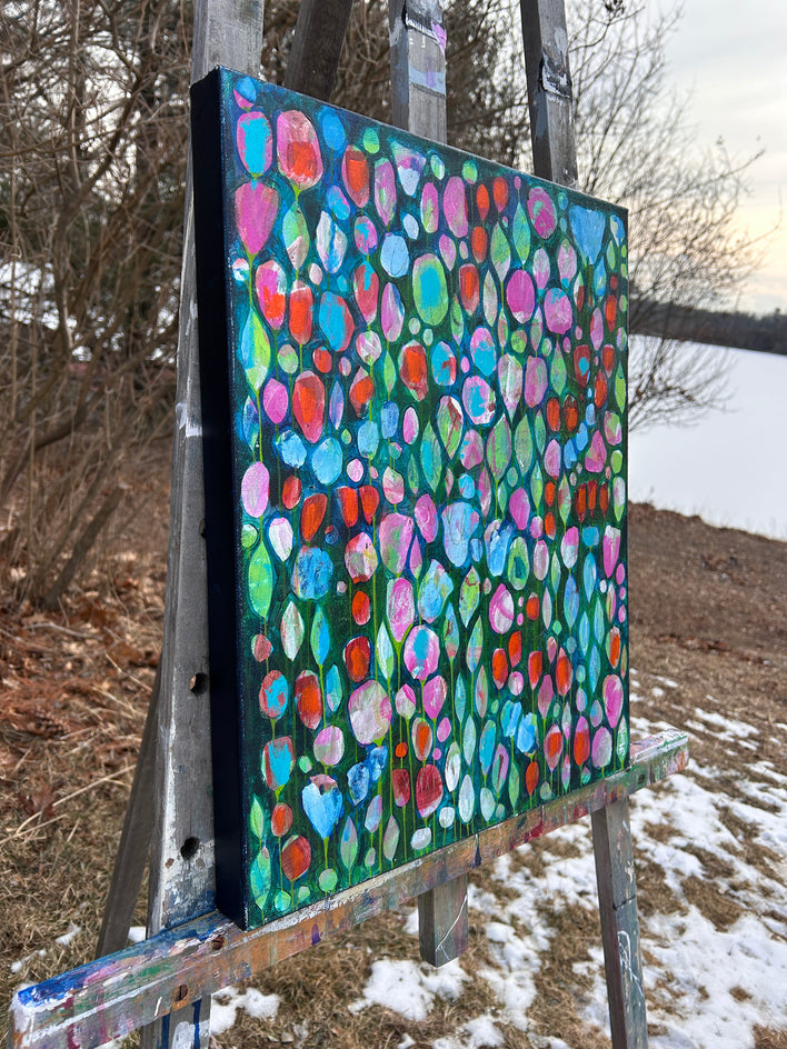 Denim Hike by Joyanna Margo |  Side View of Artwork