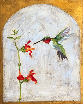 Original art for sale at UGallery.com | Sweet Nectar by Karen Barton | $575 | acrylic painting | 10' h x 8' w