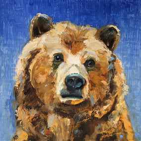 Original art for sale at UGallery.com | Big Bear by Karen Barton | $1,100 | oil painting | 16' h x 16' w