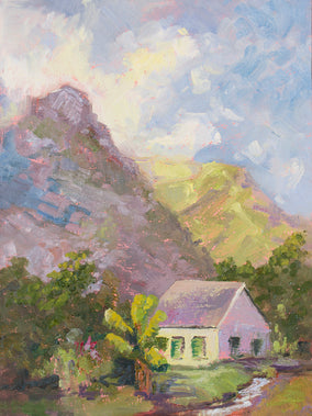 Original art for sale at UGallery.com | Iao Valley Cottage by Karen E Lewis | $450 | oil painting | 16' h x 12' w
