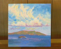 Original art for sale at UGallery.com | Molokini Sky by Karen E Lewis | $550 | oil painting | 10' h x 10' w | thumbnail 3