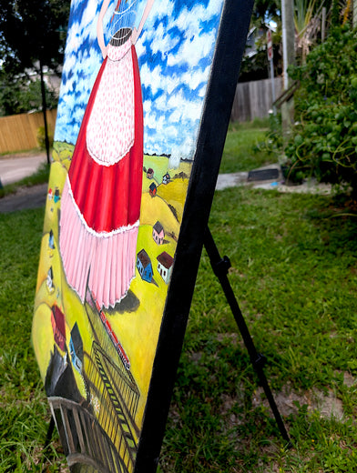 Gaining Perspective by Kat Silver |  Side View of Artwork