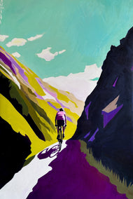 oil painting by Keith Thomson titled Purple Mountains