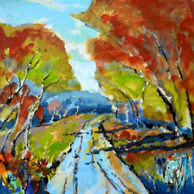 Original art for sale at UGallery.com | Country Road by Kip Decker | $1,350 | acrylic painting | 30' h x 30' w