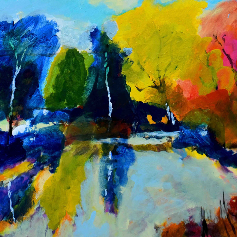 River Trail by Kip Decker |  Closeup View of Artwork