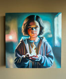 Original art for sale at UGallery.com | Good Girls by Kristen Brown | $450 | oil painting | 10' h x 10' w | thumbnail 3