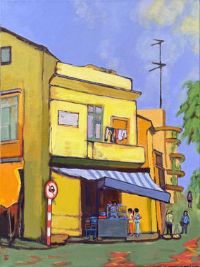 Original art for sale at UGallery.com | Misty Morning in Vietnam by Laura (Yi Zhen) Chen | $950 | acrylic painting | 24' h x 18' w