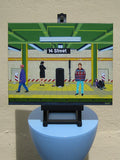 Original art for sale at UGallery.com | Subway Station by Leroy Burt | $725 | acrylic painting | 12' h x 16' w | thumbnail 3