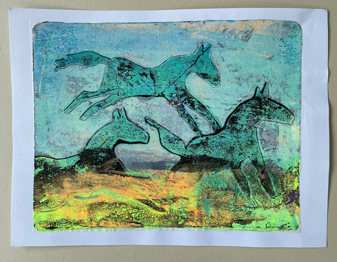 Getting Through by Libby Ramage |  Side View of Artwork