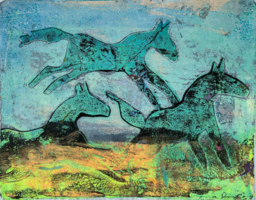 printmaking by Libby Ramage titled Getting Through