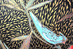 Original art for sale at UGallery.com | Static and Gold by Mary Pratt | $1,350 | oil painting | 22' h x 28' w | thumbnail 4