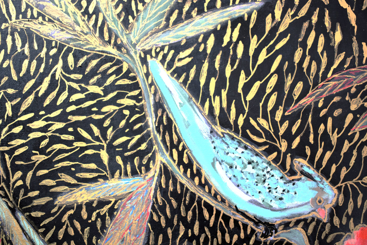 Static and Gold by Mary Pratt |  Closeup View of Artwork