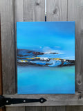 Original art for sale at UGallery.com | Breaking Waves by Mikhail Zuyeu | $650 | oil painting | 20' h x 16' w | thumbnail 3