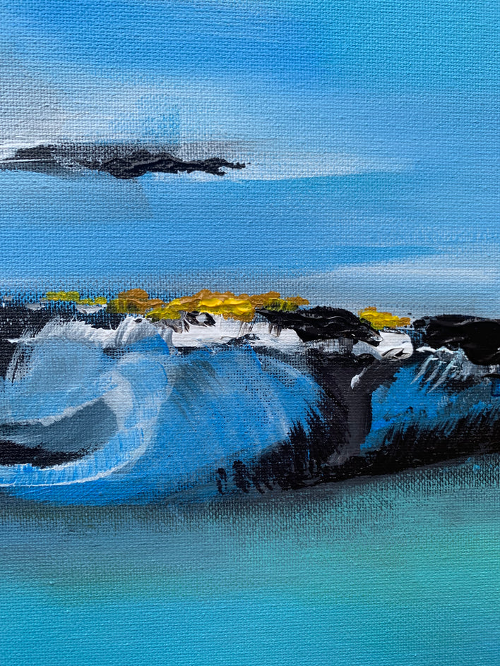 Breaking Waves by Mikhail Zuyeu |  Closeup View of Artwork