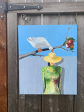 Original art for sale at UGallery.com | The Whispering Goose by Mikhail Zuyeu | $800 | oil painting | 24' h x 20' w | thumbnail 3
