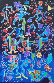 acrylic painting by Nathalie Gribinski titled The Sirene