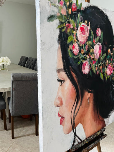 Spirit Goddess by Nava Lundy |  Side View of Artwork