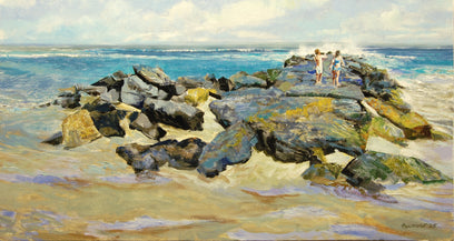 Children on a Jetty by Onelio Marrero | Artwork Main Image