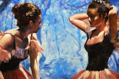 Original art for sale at UGallery.com | Enchanted Forest Dance by Onelio Marrero | $1,300 | oil painting | 20' h x 28' w | thumbnail 4