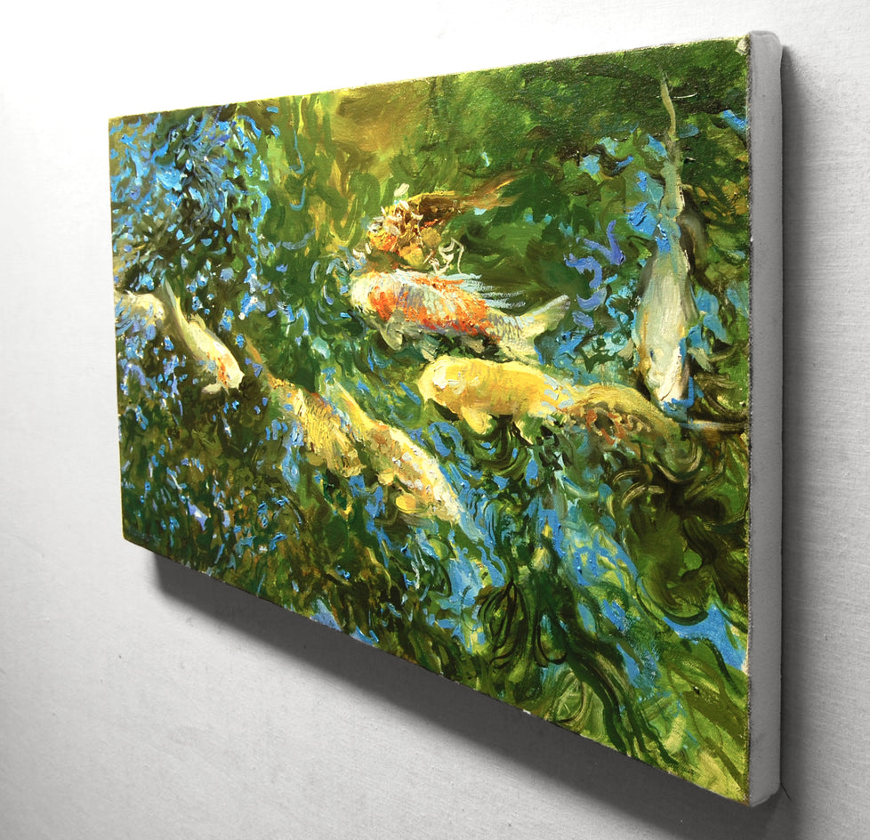 Hungry Koi by Onelio Marrero |  Side View of Artwork