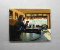 Original art for sale at UGallery.com | Stalling and Waiting by Onelio Marrero | $1,025 | oil painting | 16' h x 20' w | thumbnail 3