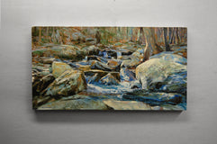 Original art for sale at UGallery.com | Off The Path by Onelio Marrero | $1,050 | oil painting | 15' h x 28' w | thumbnail 3