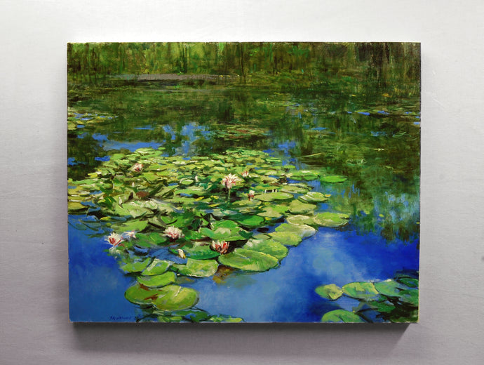 Pink Water Lilies: August by Onelio Marrero |  Context View of Artwork