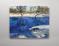 Original art for sale at UGallery.com | Ripples at the Bend by Onelio Marrero | $1,200 | oil painting | 20' h x 24' w | thumbnail 3