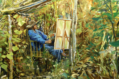 Original art for sale at UGallery.com | Wilderness Studio by Onelio Marrero | $1,425 | oil painting | 24' h x 30' w | thumbnail 4