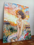 Original art for sale at UGallery.com | One Breezy Evening by Pang Saw Wee | $800 | watercolor painting | 16.14' h x 12.2' w | thumbnail 3