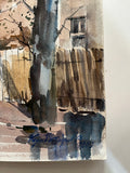 Original art for sale at UGallery.com | Neighbor's Car by Rashid Kulbatyrov | $375 | watercolor painting | 10.6' h x 15.7' w | thumbnail 4