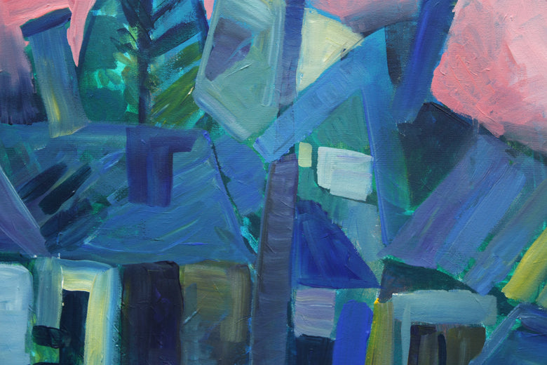 Blue Memories by Robert Hofherr |   Closeup View of Artwork