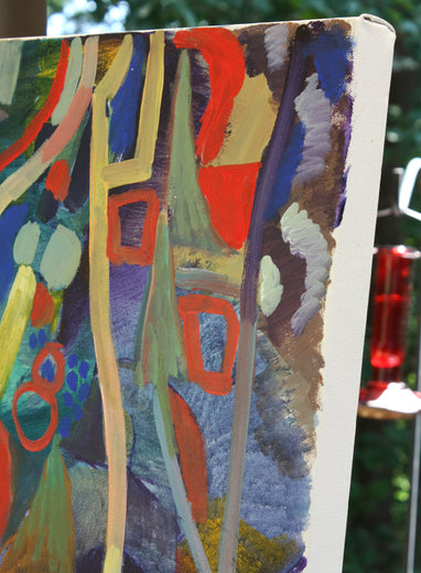 Composition with Trees by Robert Hofherr |  Side View of Artwork