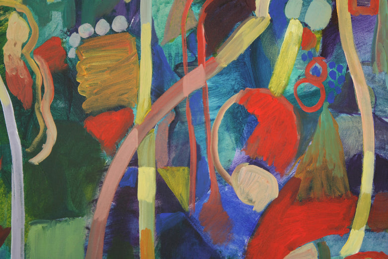 Composition with Trees by Robert Hofherr |   Closeup View of Artwork