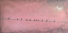 Original art for sale at UGallery.com | Rose Colored Sky by Sally Adams | $3,200 | acrylic painting | 24' h x 48' w