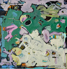 Original art for sale at UGallery.com | Life's a Picnic by Sheila Grabarsky | $2,300 | acrylic painting | 30' h x 30' w