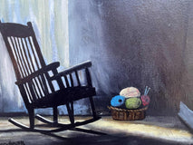 Original art for sale at UGallery.com | Rocking Chair by Shela Goodman | $300 | oil painting | 11' h x 14' w | thumbnail 4