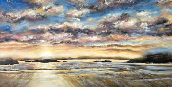 mixed media artwork by Tiffany Blaise titled Halfmoon Bay