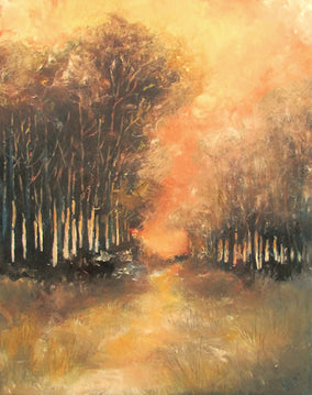 Original art for sale at UGallery.com | Autumn Tones by Valerie Berkely | $450 | oil painting | 20' h x 16' w
