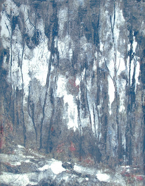 Original art for sale at UGallery.com | Winter Woods 3 by Valerie Berkely | $200 | oil painting | 10' h x 8' w