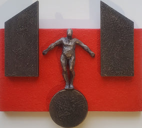 Original art for sale at UGallery.com | Balance by Yelitza Diaz | $475 | mixed media artwork | 11' h x 13' w